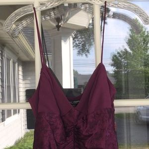 Betsey Johnson Plum spaghetti strap DRESS PROM/WEDDING size 2